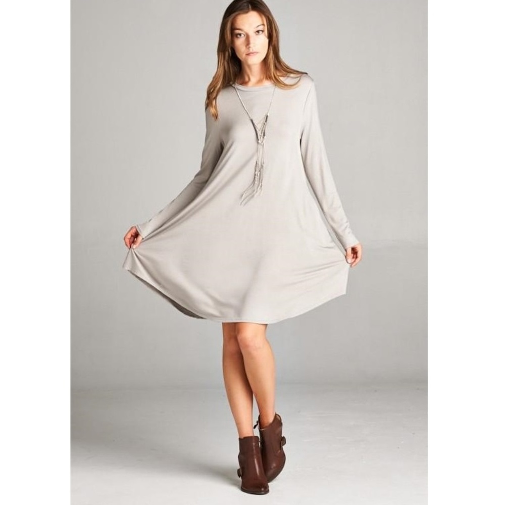 NWT!  Heavy Weight Jersey Dress w/Pockets - Picture 5 of 5